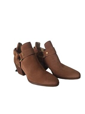 Michael Kors Brown Suede Chukka Harness Boots Size 7